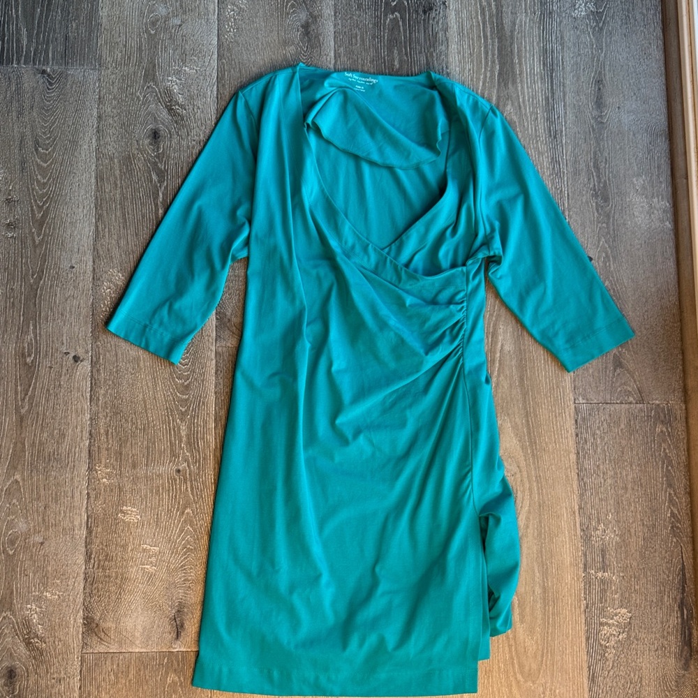 Soft Surroundings Turquoise Wrap Dress JM 0172